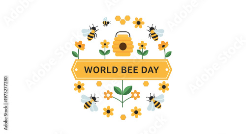 world bee day illustration