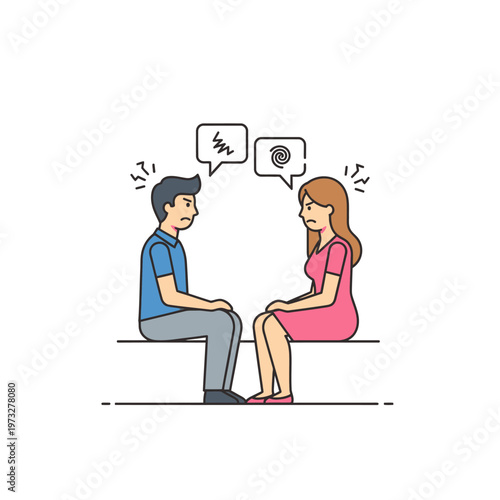 Couple arguing, conflict, misunderstanding, relationship problems, communication breakdown, emotional stress