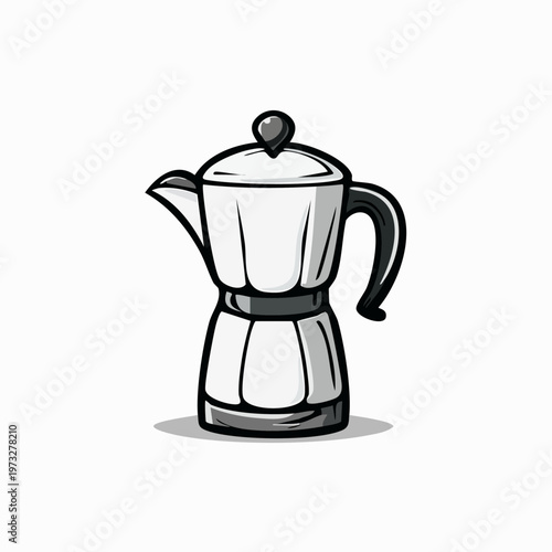 Stylish coffee maker with handle.