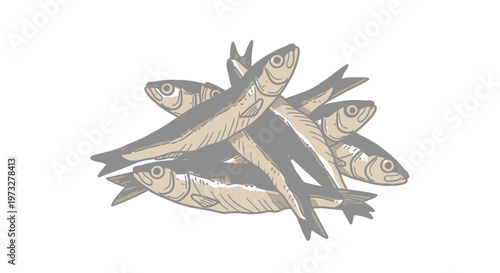 School of Small Silver Fish Together.