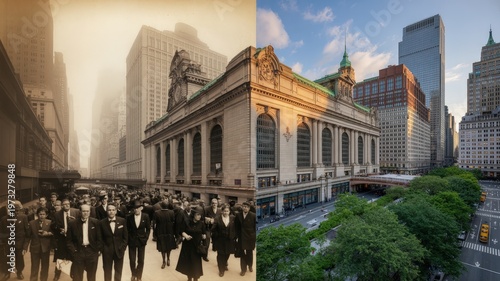 Grand Central Terminal Then and Now - A Tale of Two Eras in New York City.