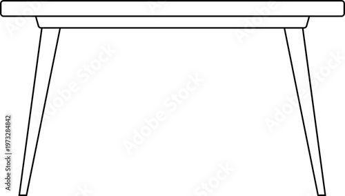 테이블 책상 라인 아이콘