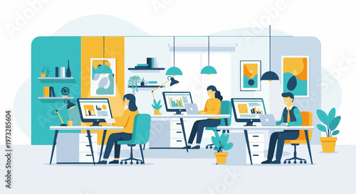 People working in modern office environment 1.