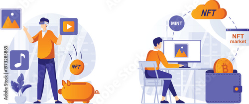 Exploring the world of nft creation and trading through digital and physical media