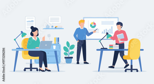 Team collaborating in modern office environment 9.