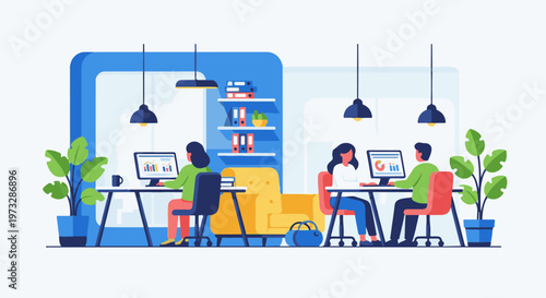 People working in a modern office environment 25.