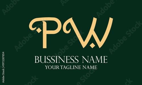 PW P pw initial logo | initial based abstract modern minimal creative logo, vector template image. luxury logotype logo, real estate homie logo. typography logo. initials logo