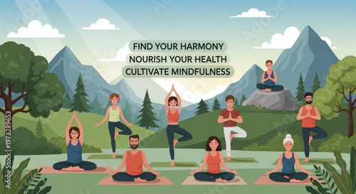 Inspiring banner design for harmony health and mindfulness practice