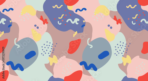 Colorful abstract shapes and patterns.