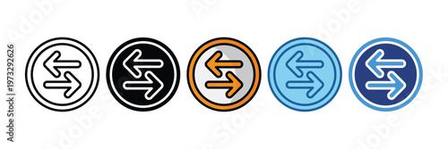 Exchange  Icon Set Multiple Style Collection