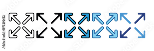 Expand  Icon Set Multiple Style Collection