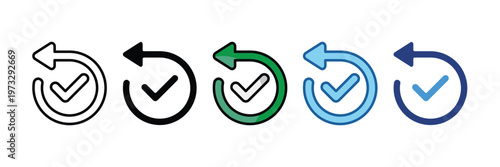 Redo  Icon Set Multiple Style Collection