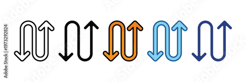 Redirect  Icon Set Multiple Style Collection