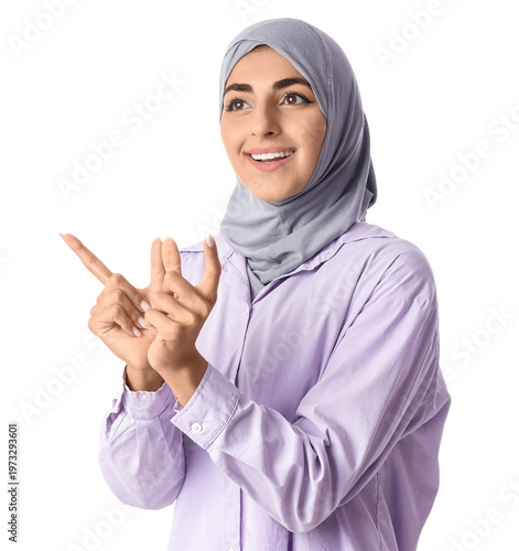 Young Muslim deaf mute woma...