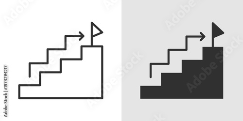Step Goal Icon representing daily activity targets, fitness tracking, and progress achievement.