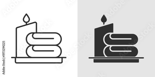 Spa Therapy Icon representing relaxation, wellness treatments, and self-care routines.