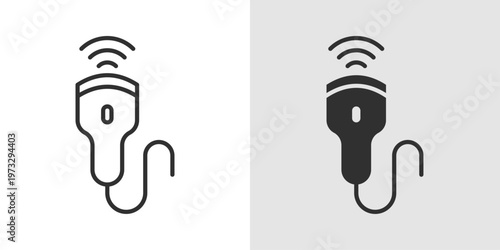 Ultrasound Icon representing prenatal imaging, diagnostics, and medical scanning.