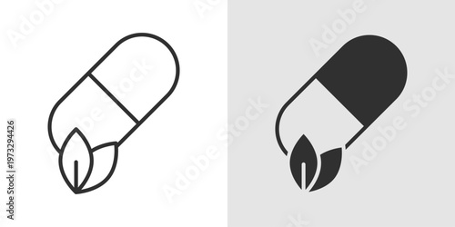 Vitamin Icon representing supplements, nutrition, and essential nutrients for health.