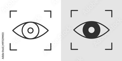 Vision Test Icon representing eye exams, eyesight evaluation, and optical health.