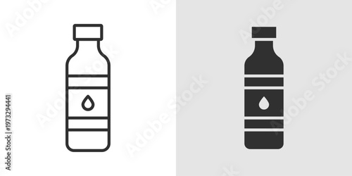 Water Bottle Icon representing hydration, healthy habits, and daily water intake.