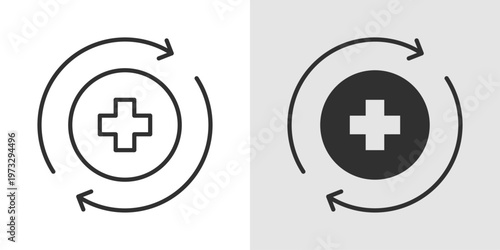 Recovery Icon representing healing, improvement, and return to health.