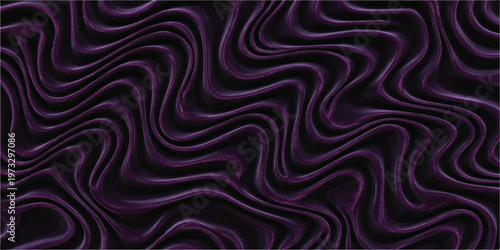 A dark purple, abstract background with flowing, wavy lines, reminiscent of velvet texture or fluid art.