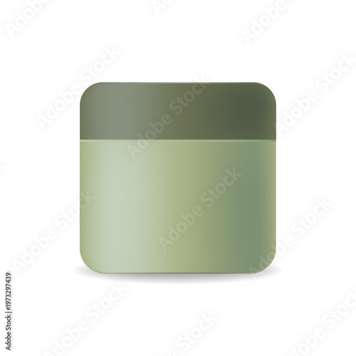 A jar template for a cream or cosmetic product. Packaging for product placement. 3d illustration