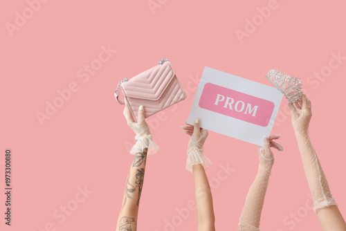 Female hands holding paper ...