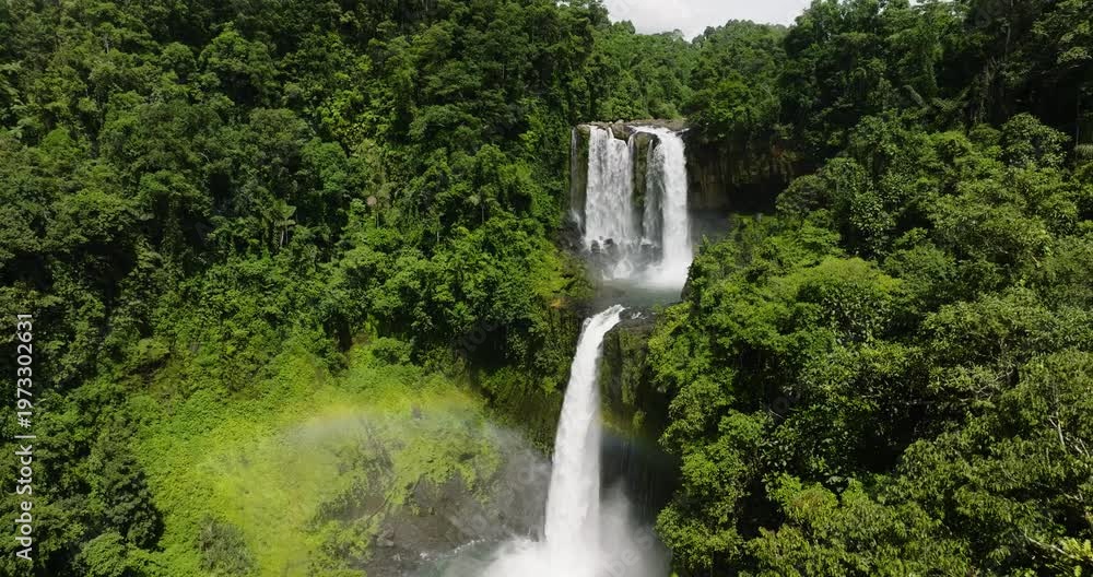 custom made wallpaper toronto digitalBeautiful waterfall in jungle, the Limunsudan Falls. Mindanao, Philippines.