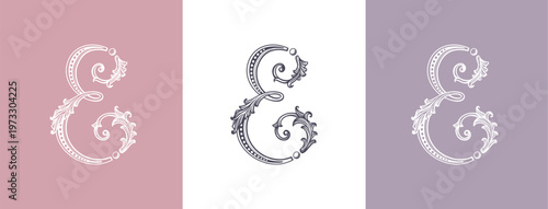 Logo monogram letter E in refined ornamental style. Clean elegant logotype for personal brand, business and corporate identity.