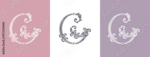 Logo monogram letter G in refined ornamental style. Clean elegant logotype for personal brand, business and corporate identity.