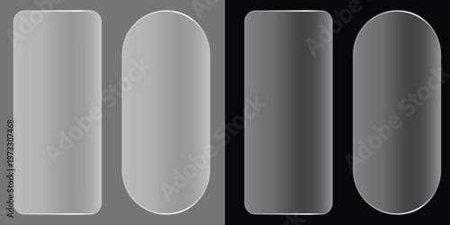 Bild auf Leinwand Glass effect light box mockups realistic product presentation with gradient shad