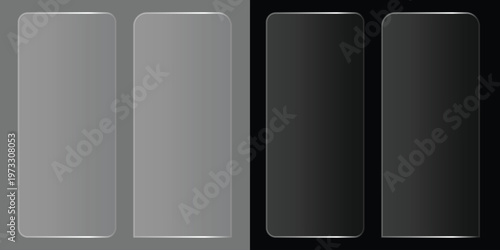 Glass effect light box mockups realistic product presentation with transparency