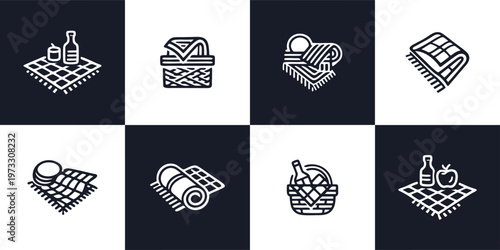 Outdoor Picnic and Summer Dining Icon Collection
