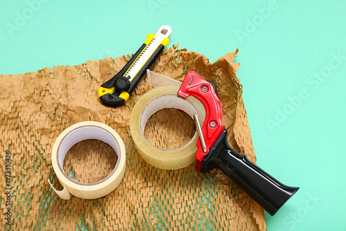 Adhesive tape roll, dispens...