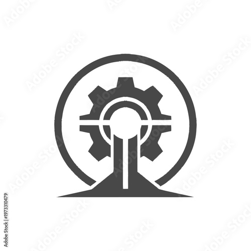 Gear Icon Industrial Technology Symbol.