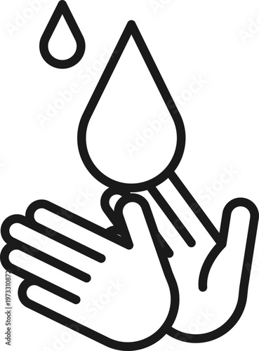 손 씻기 라인 아이콘