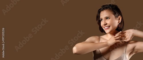 Happy woman wearing stylish...