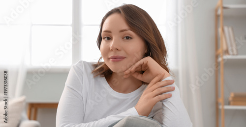 Beautiful young woman with ...