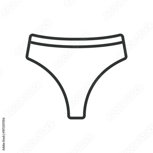 Underwear panties clothing icon in line design. underwear, panties, lingerie, clothing, apparel, fashion, garment on white background vector. underwear panties clothing editable stroke icon