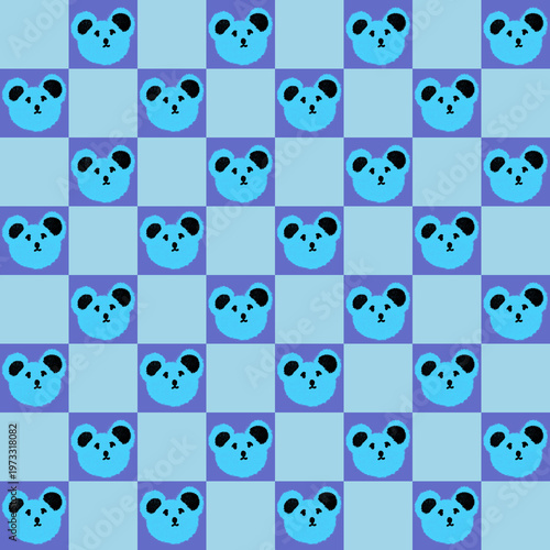 seamless pattern with funny monsters
