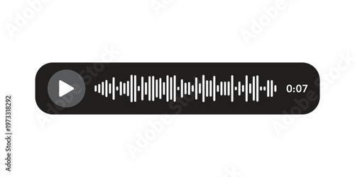 Voice Message Player UI Kit, Audio Sound Waveform with Playback Controls and Timestamp, playback controls ui, whatsapp voice message, audio waveform player, mobile app interface, chat messager.