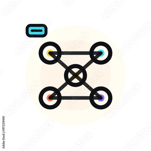 Multi Agent Collaboration Handoff Sync Arc Vector Icon