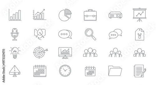 Business icons and symbols set.