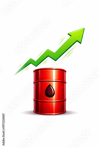 Vector illustration of a crude oil price hike