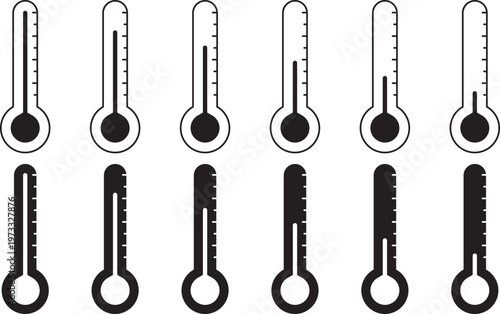 Valokuva Set of thermometers vector