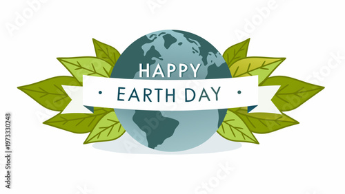 Earth Day, eco friendly, green globe, Happy Earth Day, vector illustration