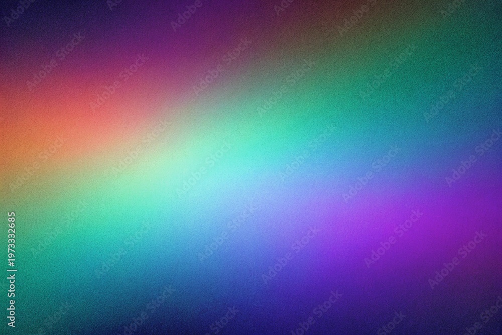 Obraz premium Abstract Grainy Gradient Background with Vibrant Rainbow Multicolor Soft Prism Fade Glow on Dark for Modern Banners, Headers & UI Design