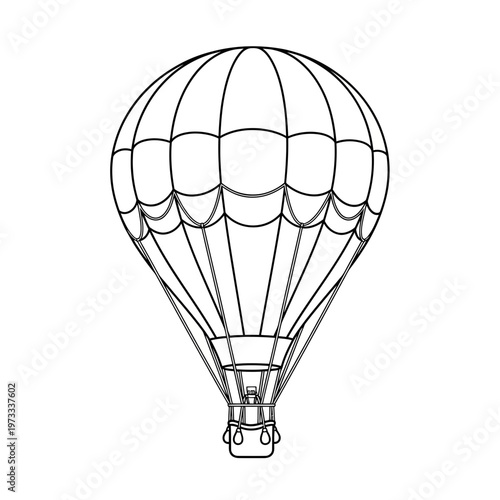 A hot air balloon with a basket