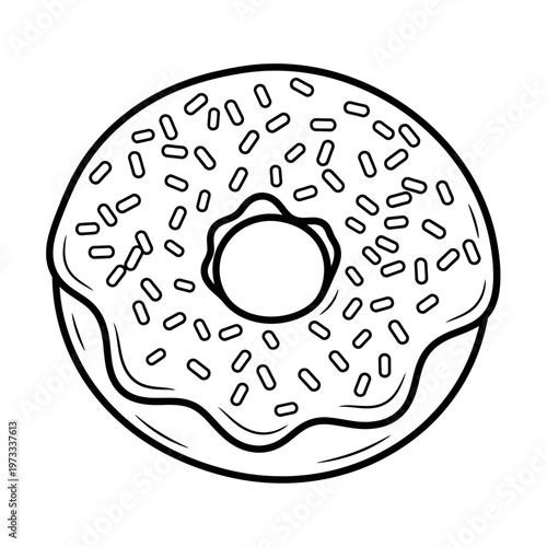 A donut with sprinkles on top